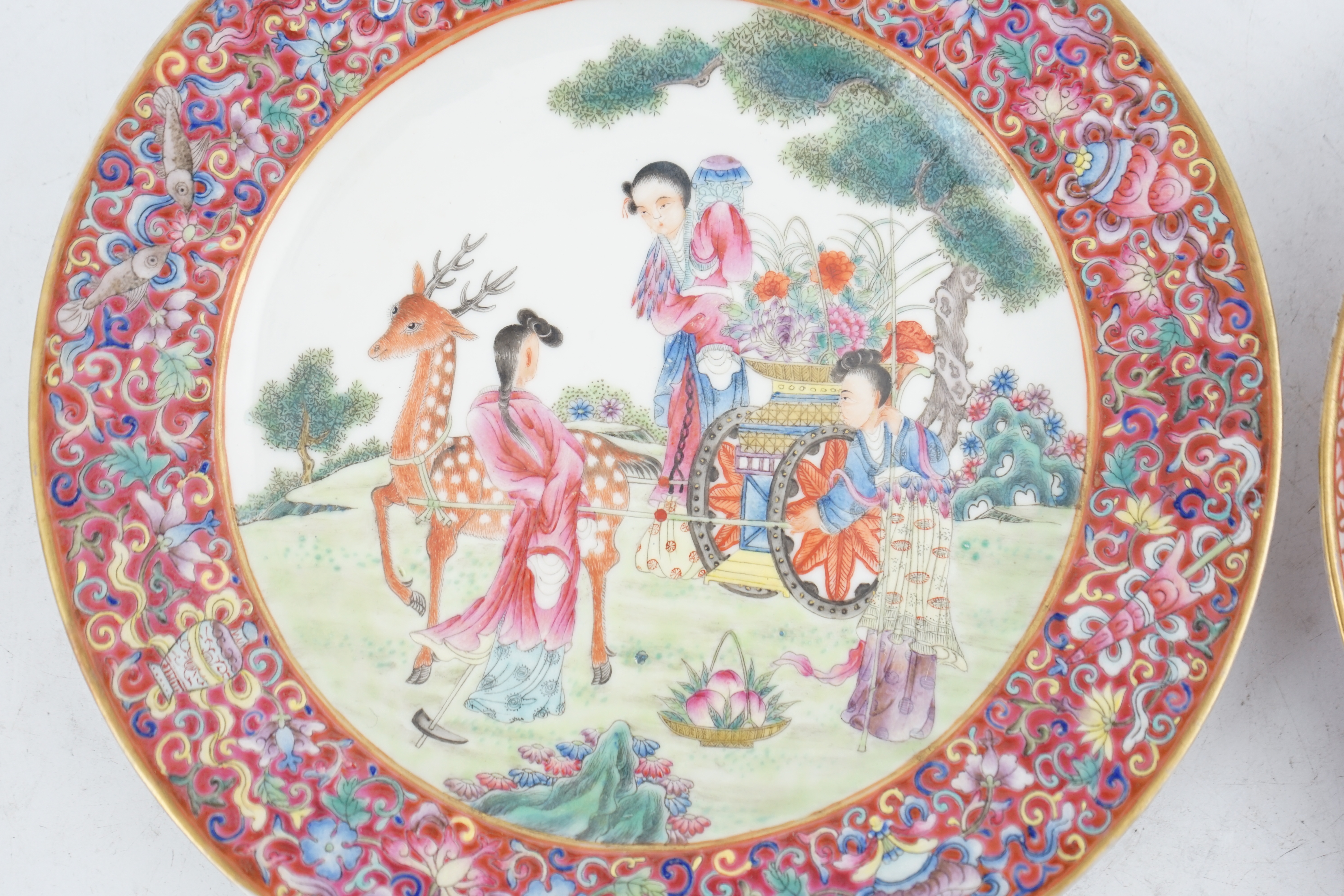 Two fine Chinese famille rose plates, Republic period